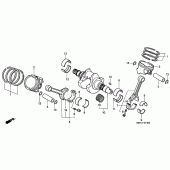 Схема вузла: Колінчастий вал & Поршень для Honda XL1000V Varadero