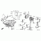 Схема вузла: Масляний насос & Піддон для Honda CB1100