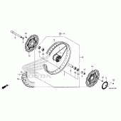 Схема вузла: Переднє колесо для Honda CRF1000 Africa Twin