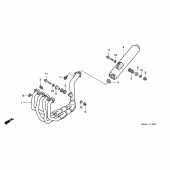 Схема вузла: Вихлопна система для Honda CBR900RR CBR919RR Fireblade