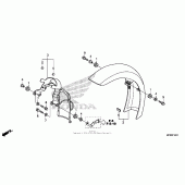 Схема вузла: Переднє крило (2) для Honda VT1300 Sabre