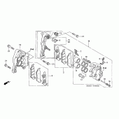Схема вузла: Передній гальмівний супорт для Honda XL650 Transalp