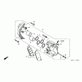 Схема узла: Передний тормозной суппорт для Honda VT750 Shadow Aero