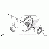 Схема вузла: Переднє колесо для Honda CRF250 CRF250L