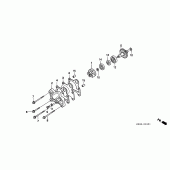 Схема вузла: Водяний насос для Honda CR250