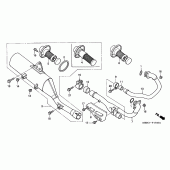 Схема вузла: Вихлопна система для Honda XR650
