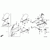 Схема узла: Передний обтекатель для Honda NSA700 DN-01