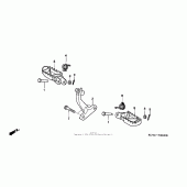 Схема узла: Подножки для Honda XR400
