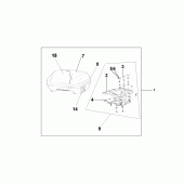 Схема вузла: 45l top box candy glory red для Honda ST1300 Pan-European