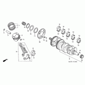 Схема вузла: Колінчастий вал & Поршень для Honda CBR1100XX Blackbird