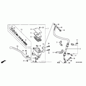 Схема вузла: Передній гальмівний циліндр для Honda VT750 Shadow Aero