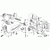 Схема вузла: Паливний бак / паливний насос для Honda VT750 Black Widow