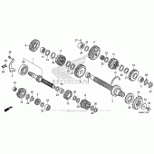 Схема вузла: Трансмісія для Honda VFR800 Interceptor