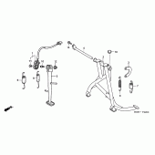 Схема вузла: Підставка (CBF600S6 / SA6 / N6 / NA6) для Honda CBF600