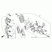 Схема узла: Передний тормозной суппорт для Honda FJS600 Silver Wing