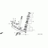 Схема вузла: Рульова траверса для Honda VT750 Shadow Deluxe