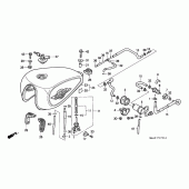 Схема узла: Топливный бак/топливный насос (VT1100CV/CW/C2) для Honda VT1100 Shadow A.C.E.