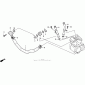 Схема вузла: Water pipe для Honda VT600 Shadow VLX