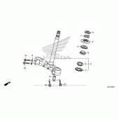 Схема вузла: Рульова траверса для Honda ST1300 Pan-European Police