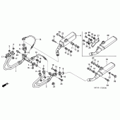 Схема узла: Выхлопная система для Honda ST1300 Pan-European