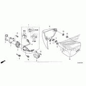 Схема вузла: Бічний обтічник для Honda VT750 Shadow Aero