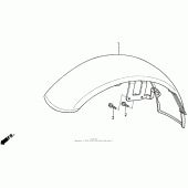 Схема вузла: Переднє крило для Honda VT600 Shadow VLX