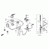 Схема узла: Топливный бак для Honda CBF150