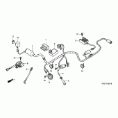 Схема вузла: Жгут проводки / котушка запалювання (CL / DK / ED / U) для Honda XR250