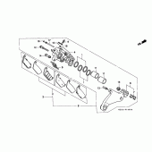 Схема узла: Задний тормозной суппорт для Honda ST1100 Pan-European Police