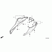 Схема вузла: Задній обтічник для Honda NSA700 DN-01