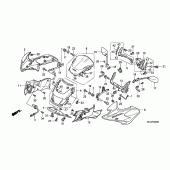 Схема вузла: Fr. cowl / side cowl / windsc reen для Honda CB1300 Super Four