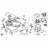 Схема вузла: Паливний бак для Honda CRF450 CRF450R