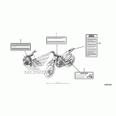 Схема вузла: Інформаційні наклейки для Honda CRF250 CRF250R