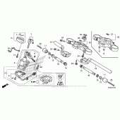 Схема вузла: Верхня траверса & Кліпон керма для Honda CBR1000 CBR1000RR Fireblade