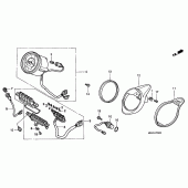 Схема вузла: Панель приладів для Honda VT1100 Shadow Aero