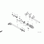 Схема узла: Копирный вал & Вилки & Вал переключения для Honda VTX1800