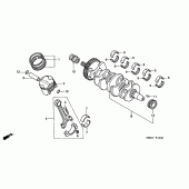 Схема вузла: Колінчастий вал & Поршень для Honda CBF600