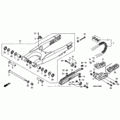 Схема вузла: Задній важіль (Маятник) для Honda CRF250 CRF250R