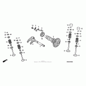 Схема вузла: Шток & Клапан для Honda CRF250 CRF250R