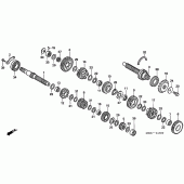 Схема вузла: Трансмісія (CBF600S6 / SA6 / N6 / NA6) для Honda CBF600