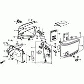 Схема вузла: Бічний обтічник для Honda VT1100 Shadow