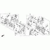 Схема узла: Передний тормозной суппорт для Honda GL1500 Gold Wing Special Edition