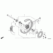 Схема вузла: Переднє колесо для Honda CRF150 CRF150R