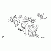 Схема вузла: Cowling comp (1) для Honda NX500 Dominator