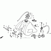 Схема вузла: Паливний бак 86-91 для Honda XR250