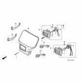 Схема вузла: Фара (1) для Honda XR600