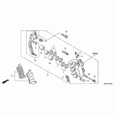 Схема узла: Передний тормозной суппорт (L.) (CBF600SA8/NA8) для Honda CBF600