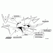 Схема вузла: Stripe / mark (4) для Honda CBR1000 CBR1000RR Fireblade