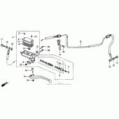 Схема вузла: Циліндр зчеплення для Honda CBR1000 CBR1000F Hurricane