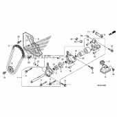 Схема узла: Масляный насос для Honda GL1800 Gold Wing